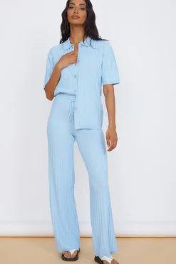 T-Shirts|Shirts>Seven Wonders Kora Top Sky Blue