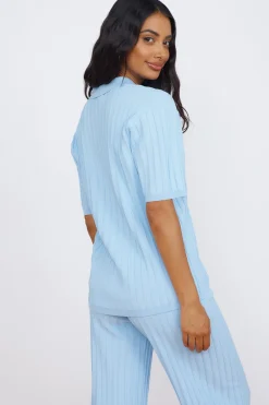 T-Shirts|Shirts>Seven Wonders Kora Top Sky Blue