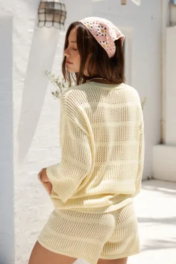 T-Shirts|Long Sleeve>Seven Wonders Samia Top Lemon