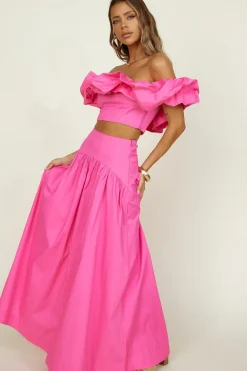Skirts|Skirt And Top Sets>Seven Wonders Savannah Maxi Skirt Fuchsia