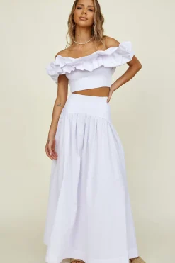 Skirts|Skirt And Top Sets>Seven Wonders Savannah Maxi Skirt White