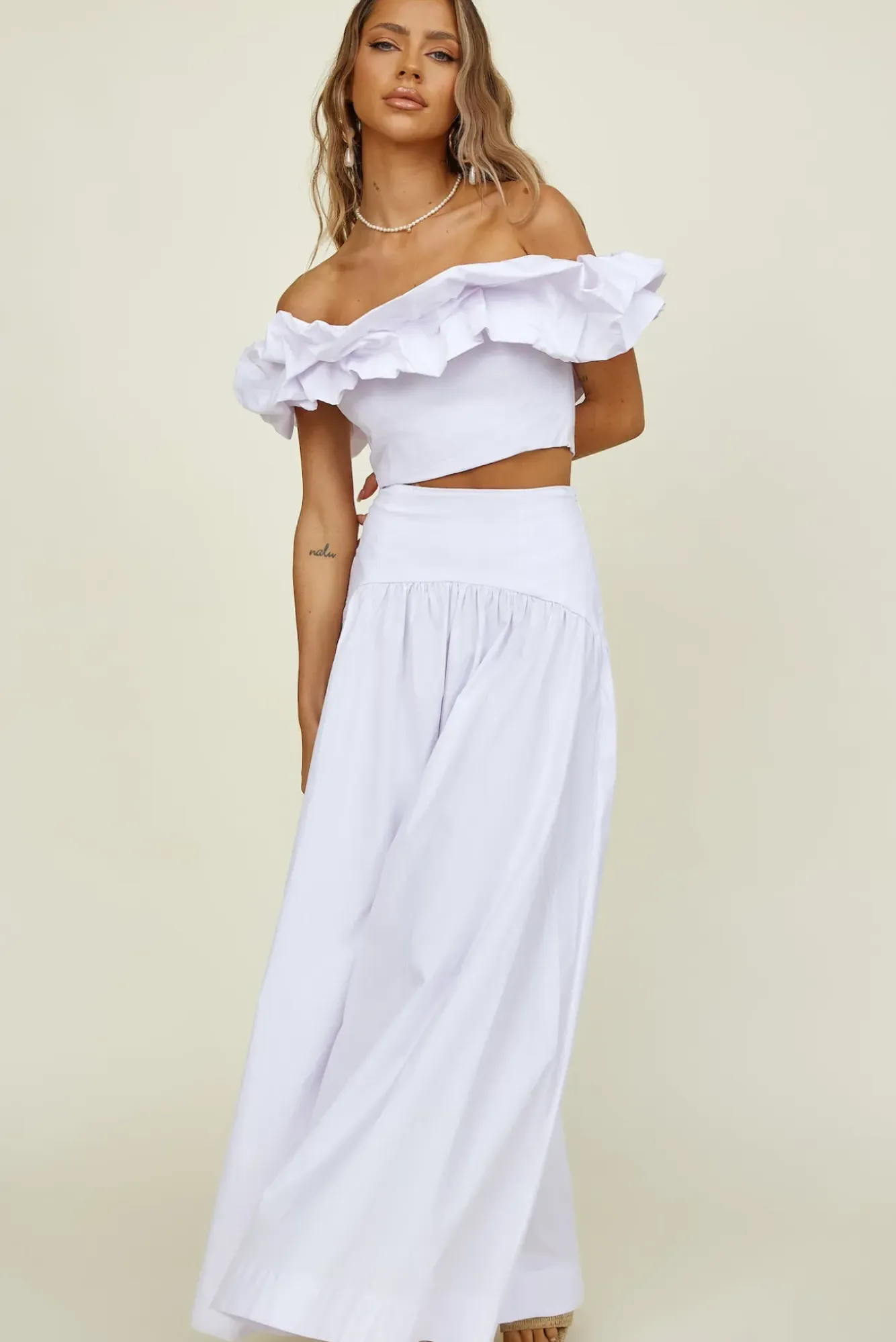 Skirts|Skirt And Top Sets>Seven Wonders Savannah Maxi Skirt White