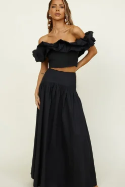 Cropped>Seven Wonders Savannah Top Black
