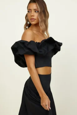 Cropped>Seven Wonders Savannah Top Black