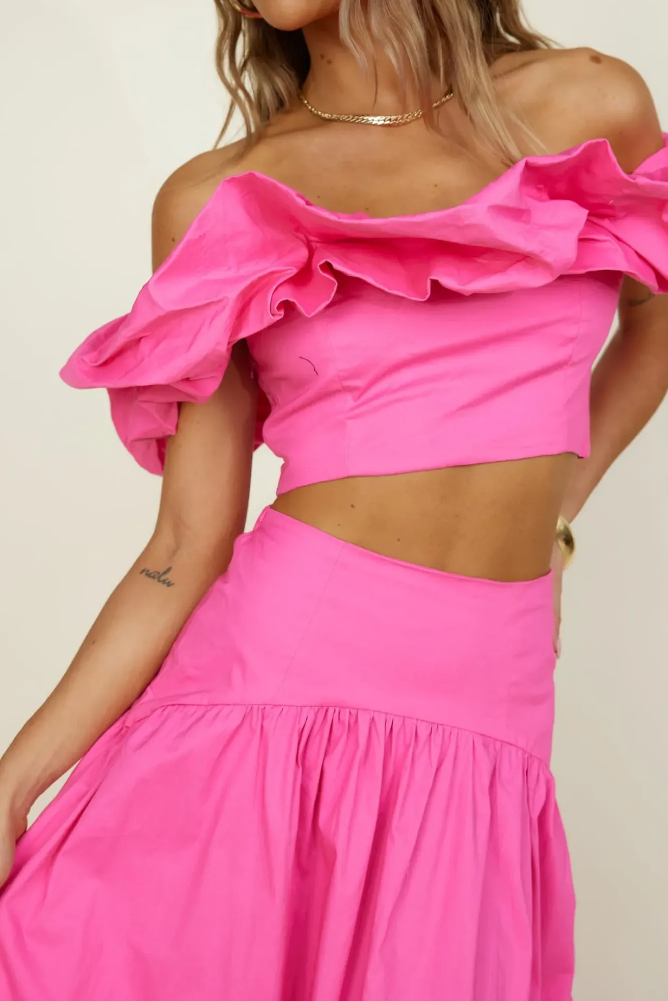 Cropped>Seven Wonders Savannah Top Fuchsia