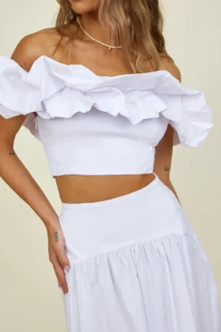Cropped>Seven Wonders Savannah Top White