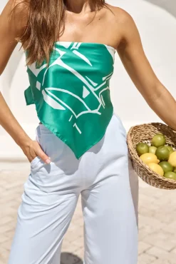 Cropped>Seven Wonders Scarf Top Giani Print