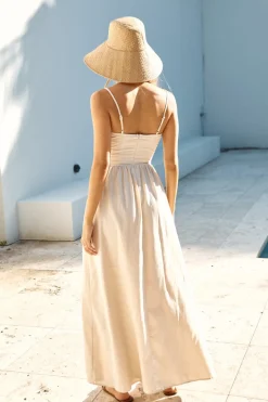 Cocktail Dresses|Vacation Dresses>Seven Wonders Zephy Maxi Dress Sand