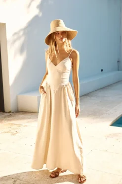Cocktail Dresses|Vacation Dresses>Seven Wonders Zephy Maxi Dress Sand