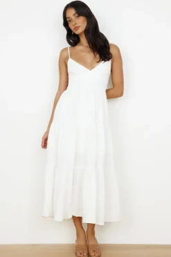 White Dresses|Maxi Dresses>Hello Molly Share The Love Maxi Dress White