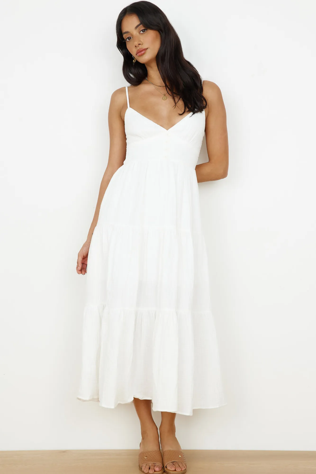 White Dresses|Maxi Dresses>Hello Molly Share The Love Maxi Dress White