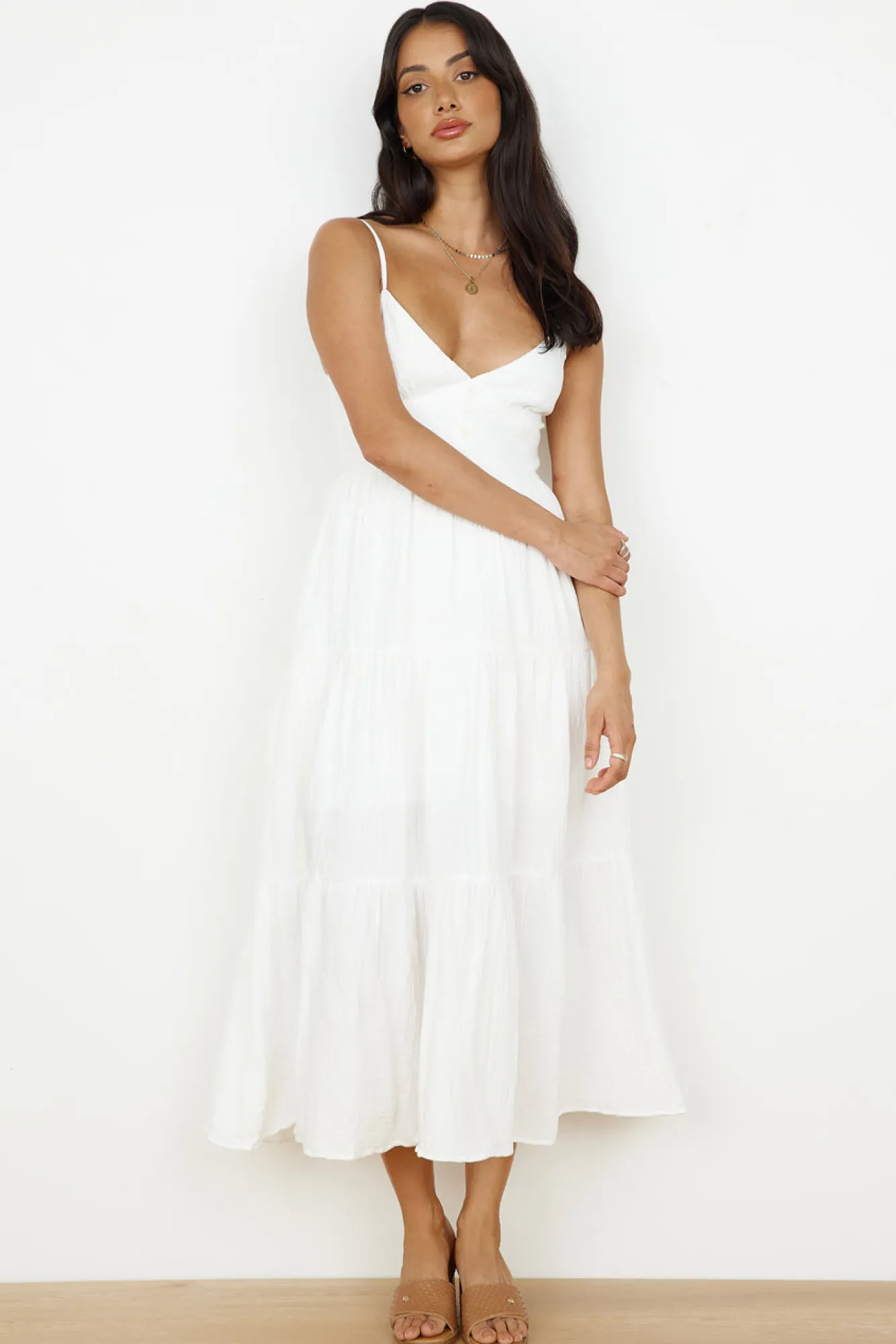 White Dresses|Maxi Dresses>Hello Molly Share The Love Maxi Dress White