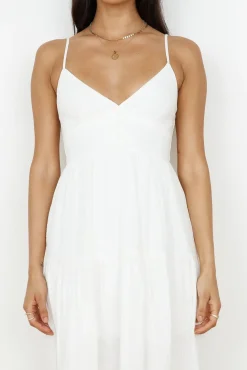 White Dresses|Maxi Dresses>Hello Molly Share The Love Maxi Dress White