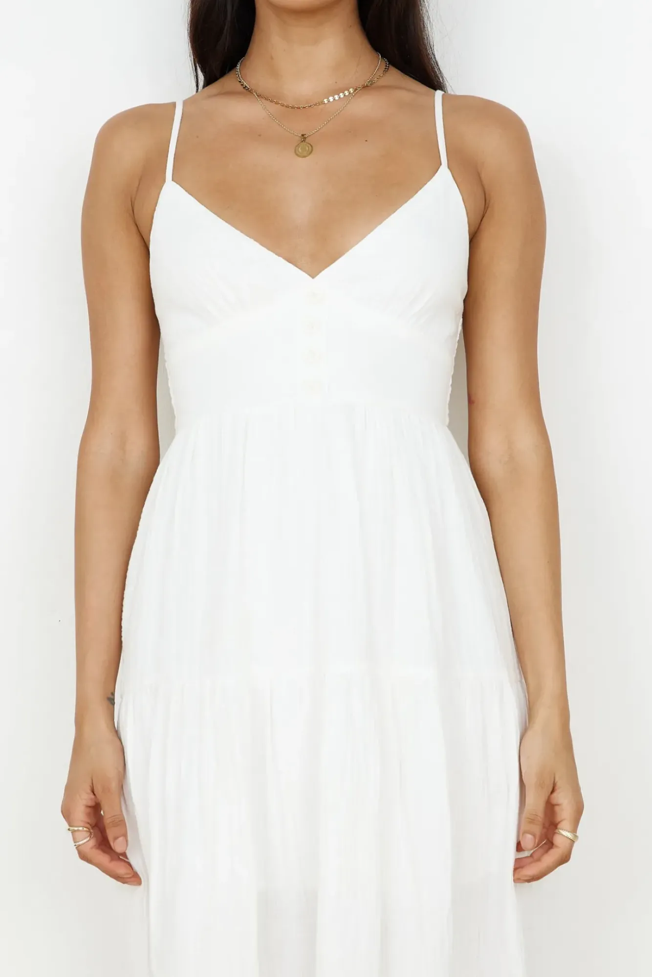 White Dresses|Maxi Dresses>Hello Molly Share The Love Maxi Dress White
