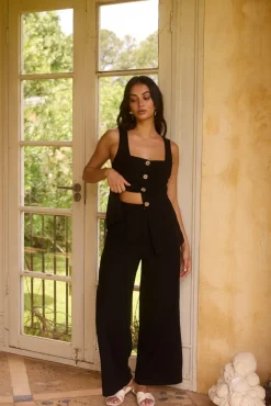 Pants>Hello Molly Shell Island Pants Black