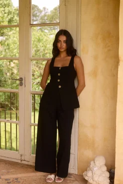 Pants>Hello Molly Shell Island Pants Black