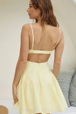 Vacation Dresses|Spring Break Dresses>Hello Molly Shine For You Mini Dress Yellow