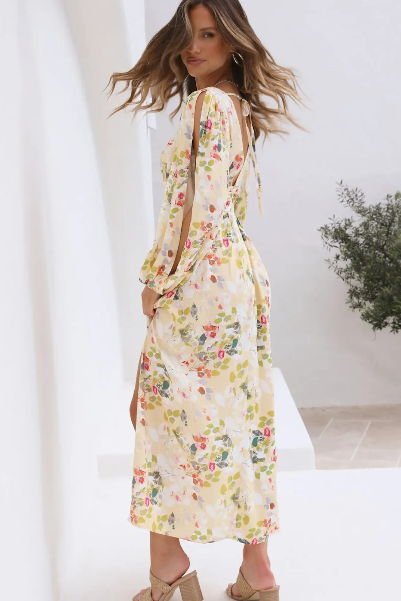 Wedding Guest Dresses|Multipattern Dresses>Hello Molly Shining Bright Maxi Dress Yellow