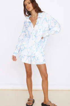 Long Sleeve|Cropped>Hello Molly Shining Lights Set Blue