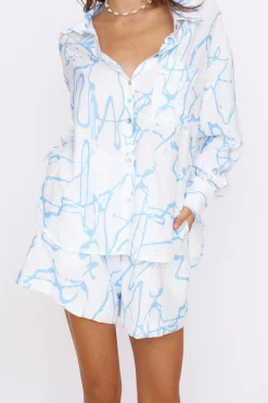 Long Sleeve|Cropped>Hello Molly Shining Lights Set Blue