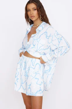 Long Sleeve|Cropped>Hello Molly Shining Lights Set Blue