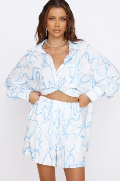Long Sleeve|Cropped>Hello Molly Shining Lights Set Blue