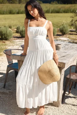 Vacation Dresses|Spring Break Dresses>Hello Molly Shooting Stars Maxi Dress White