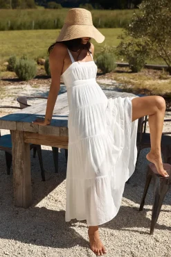 Vacation Dresses|Spring Break Dresses>Hello Molly Shooting Stars Maxi Dress White