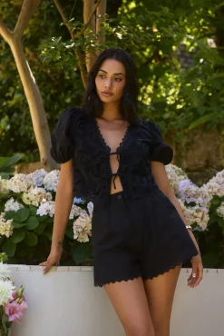 Two-Piece Shorts Set>Hello Molly Sienna Lee Set Black