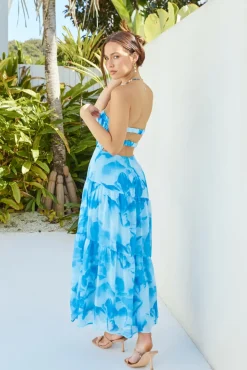 Wedding Guest Dresses|Cocktail Dresses>Hello Molly Sienna Strapless Maxi Dress Blue