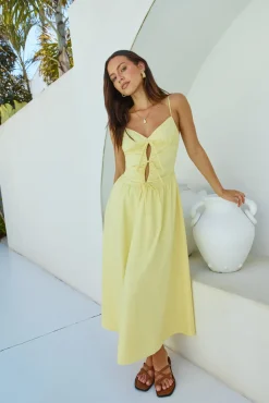 Wedding Guest Dresses|Cocktail Dresses>Hello Molly Sincerely True Maxi Dress Yellow