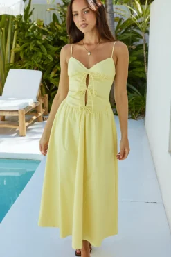 Wedding Guest Dresses|Cocktail Dresses>Hello Molly Sincerely True Maxi Dress Yellow