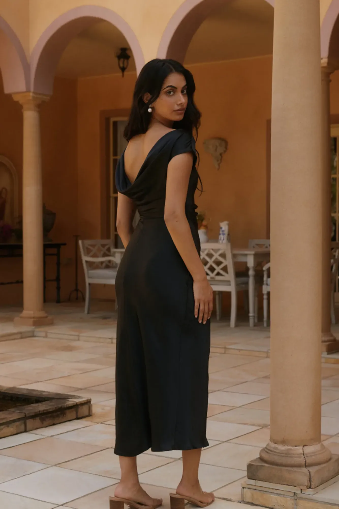Wedding Guest Dresses|Cocktail Dresses>Hello Molly Siren Melody Satin Maxi Dress Black