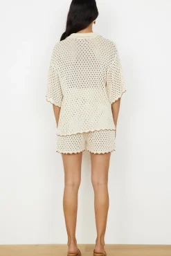 Shorts>Hello Molly Slow Down Time Shorts Beige