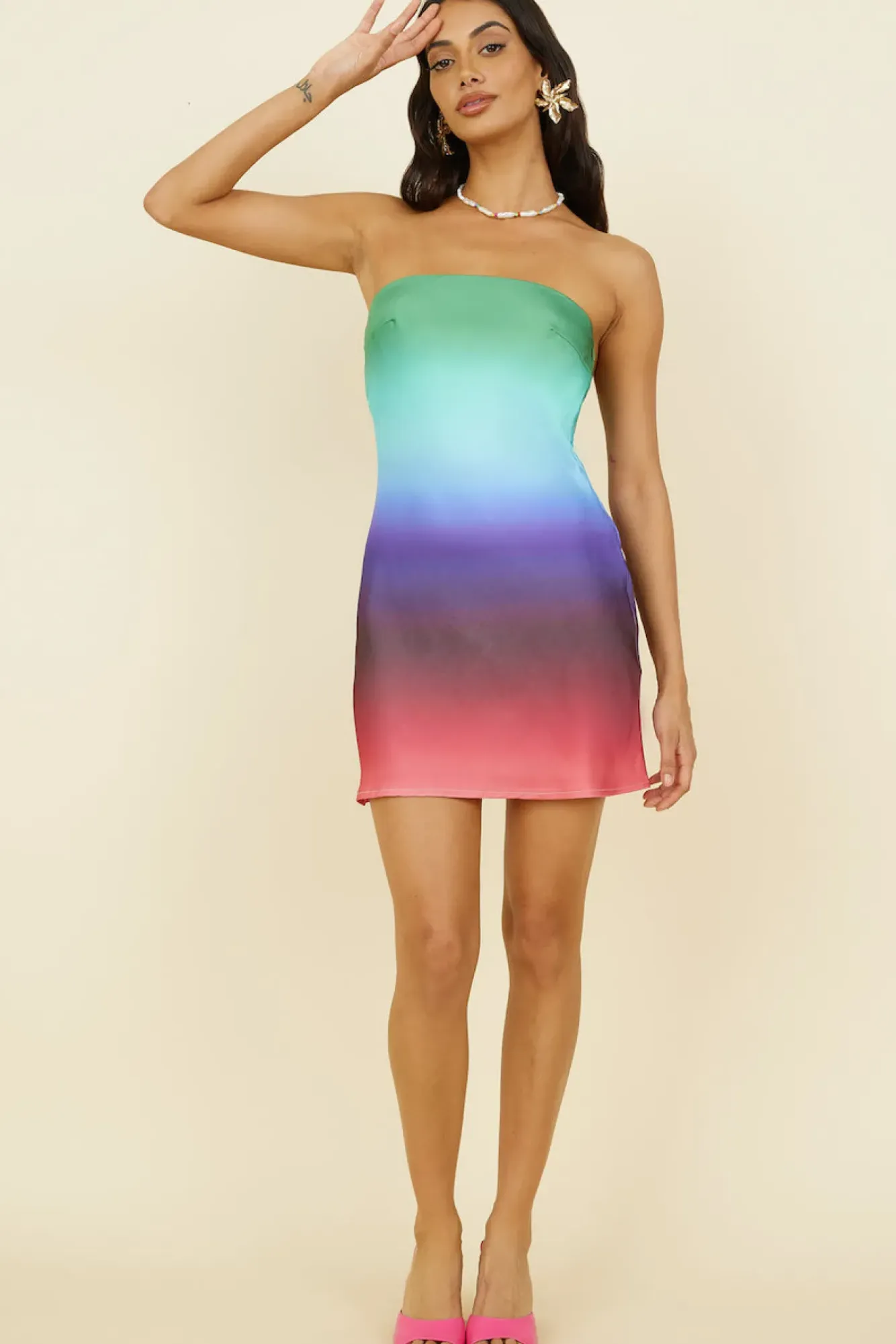 Spring Break Dresses|Summer Dresses>Hello Molly Smiles All-Round Dress Multi