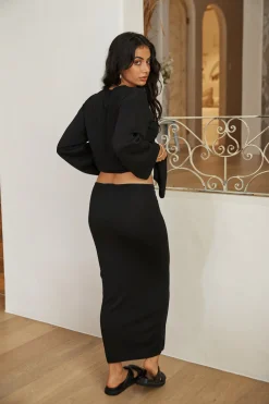 Cropped>SNDYS August Oversized Top Black