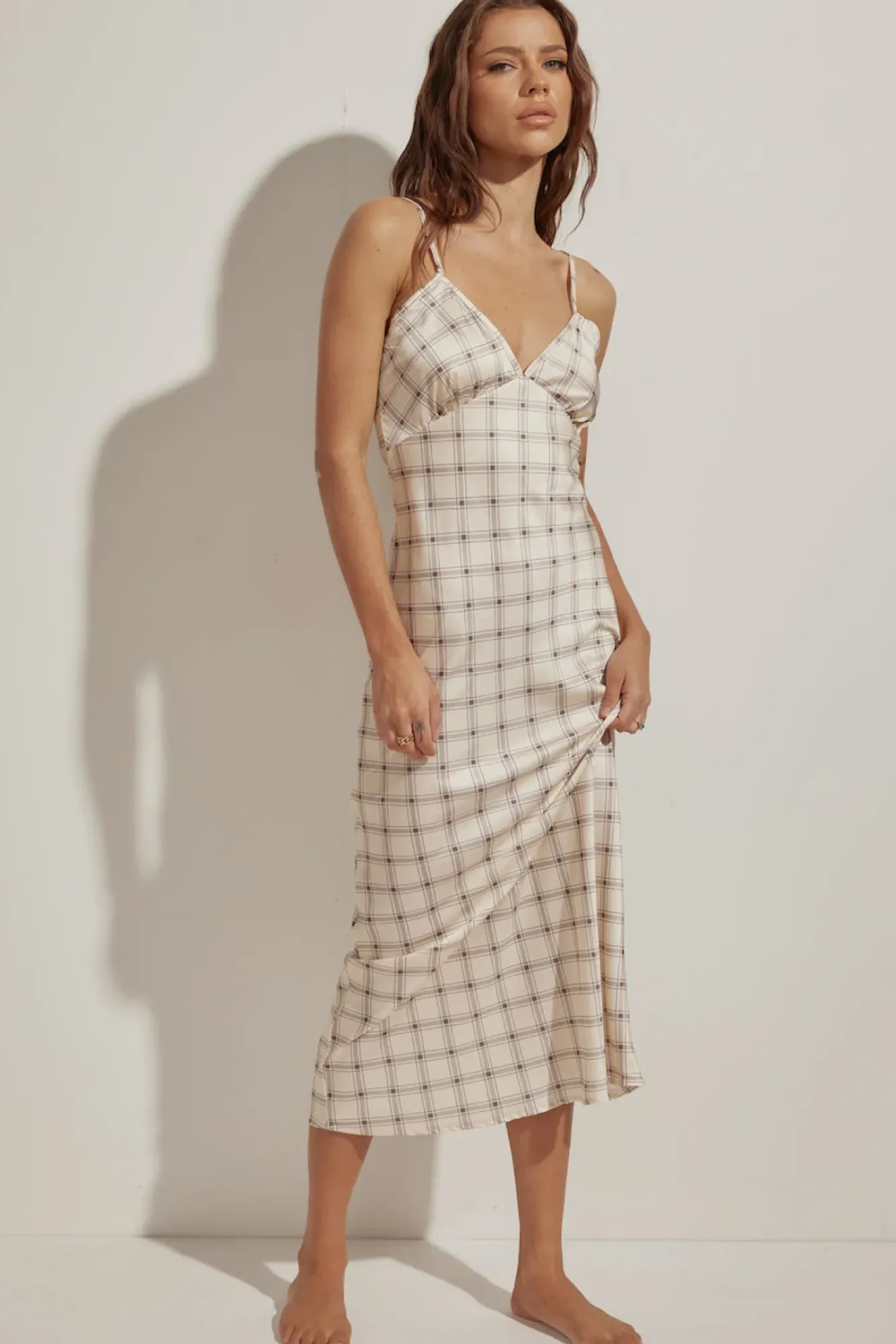 Date Night Dresses|Multipattern Dresses>SNDYS Camilla Dress Check Print