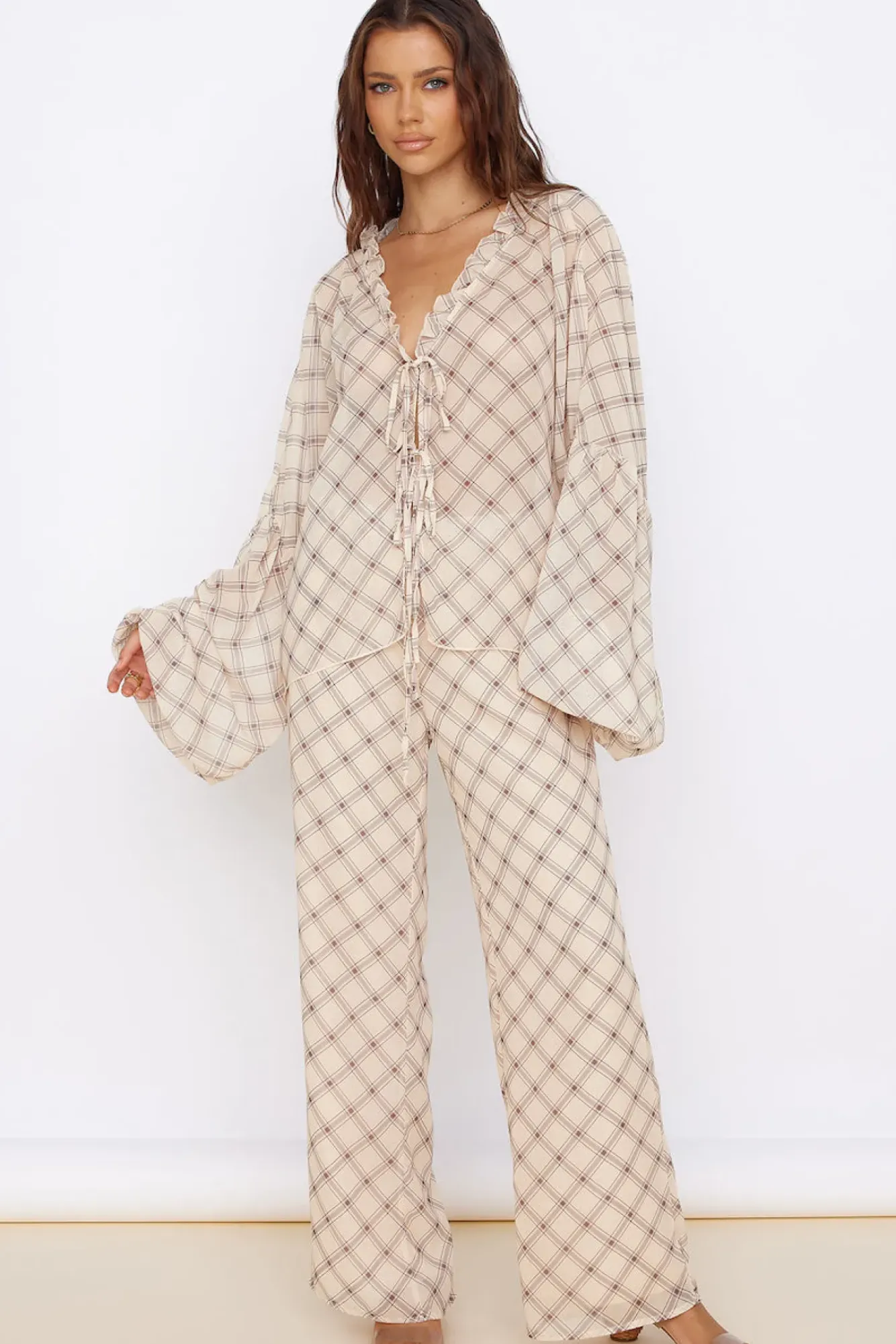 Pants>SNDYS Candice Pant Check Print