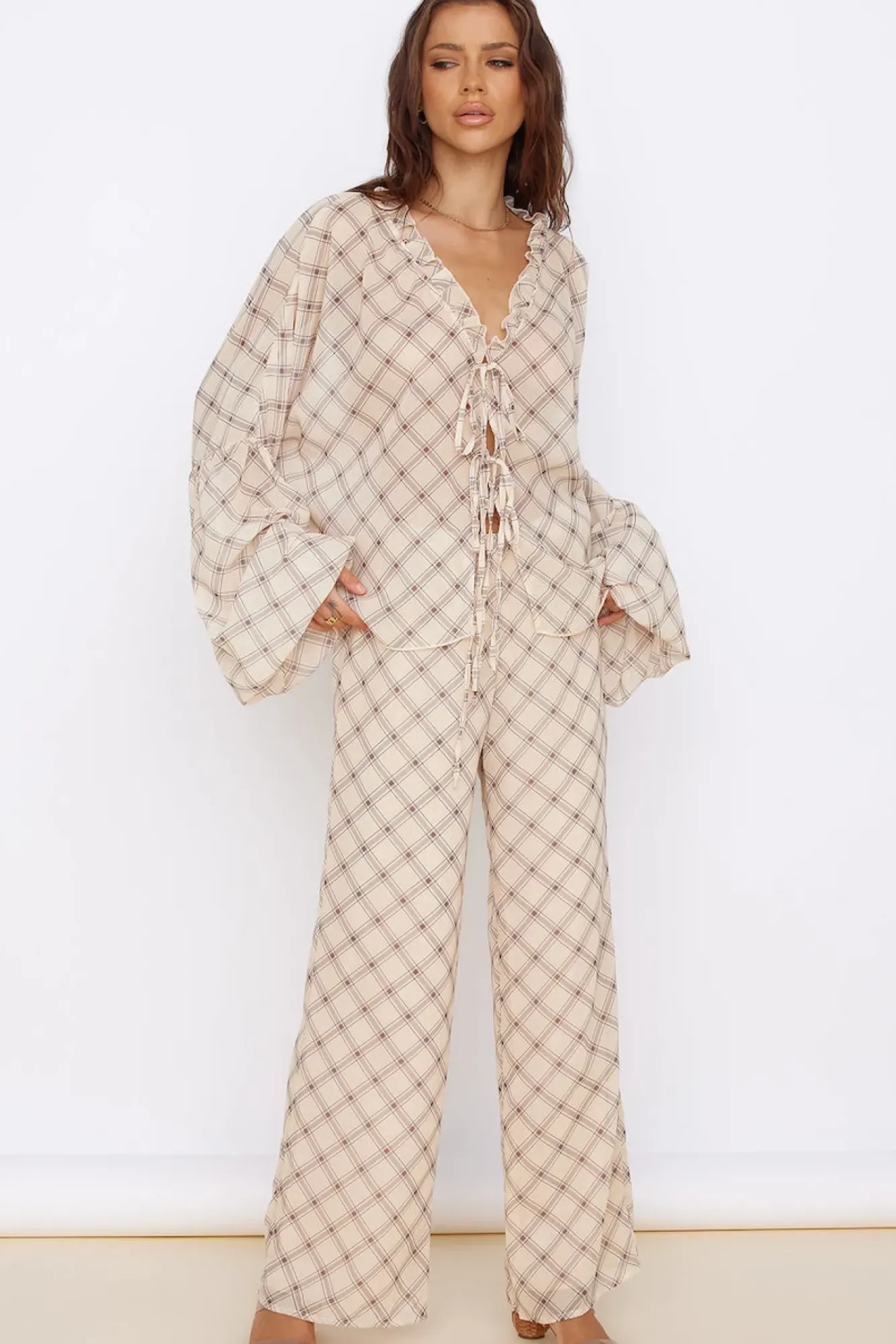 Pants>SNDYS Candice Pant Check Print