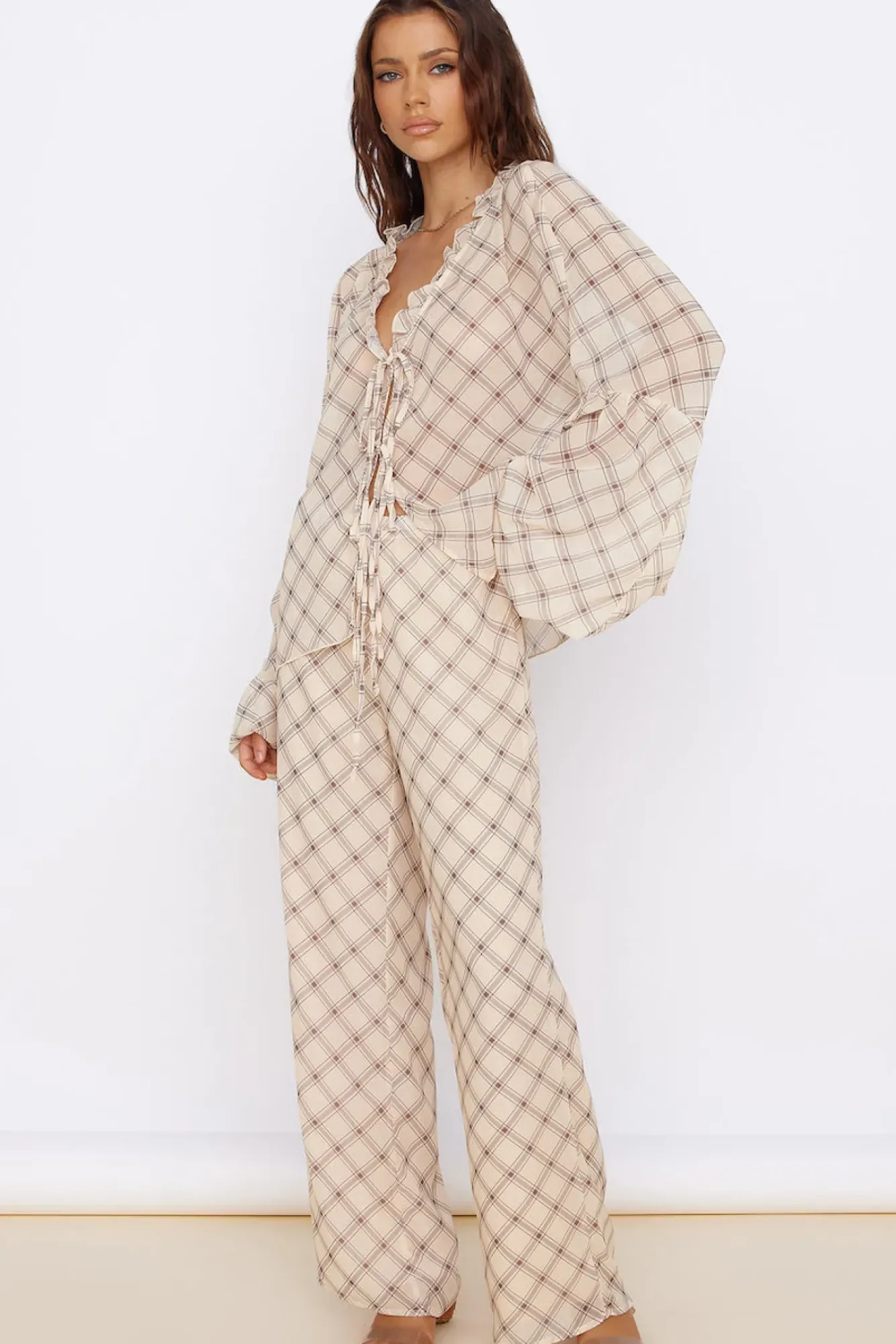 Pants>SNDYS Candice Pant Check Print