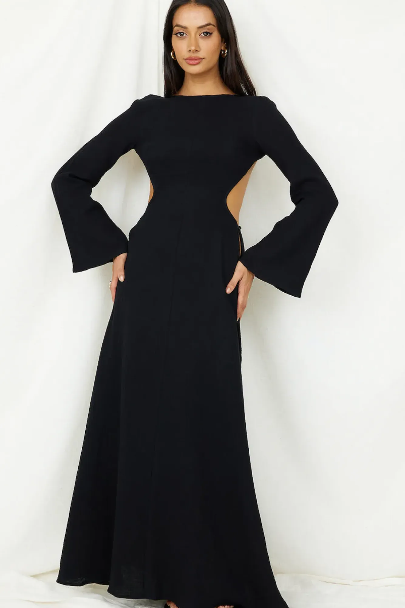 Vacation Dresses|Spring Break Dresses>SNDYS Dahlia Maxi Dress Black