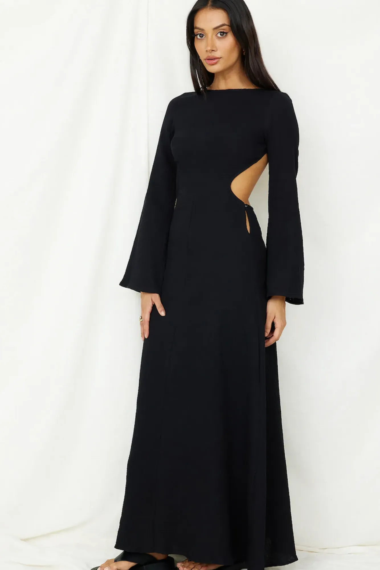 Vacation Dresses|Spring Break Dresses>SNDYS Dahlia Maxi Dress Black