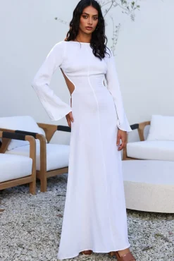 Vacation Dresses|Spring Break Dresses>SNDYS Dahlia Maxi Dress White