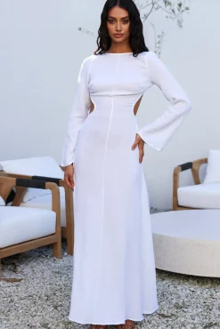 Vacation Dresses|Spring Break Dresses>SNDYS Dahlia Maxi Dress White