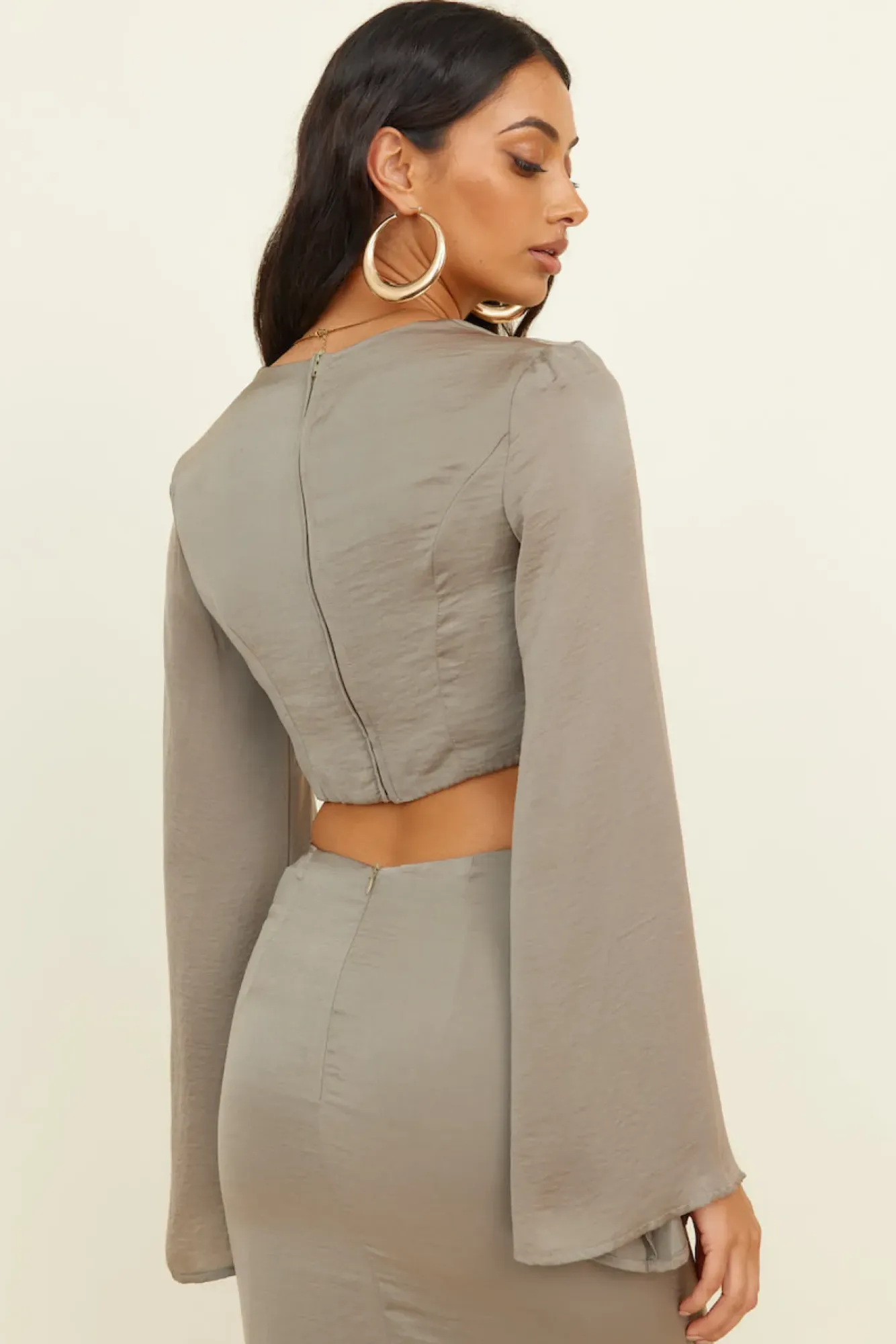 Long Sleeve|Cropped>SNDYS Jada Set Olive