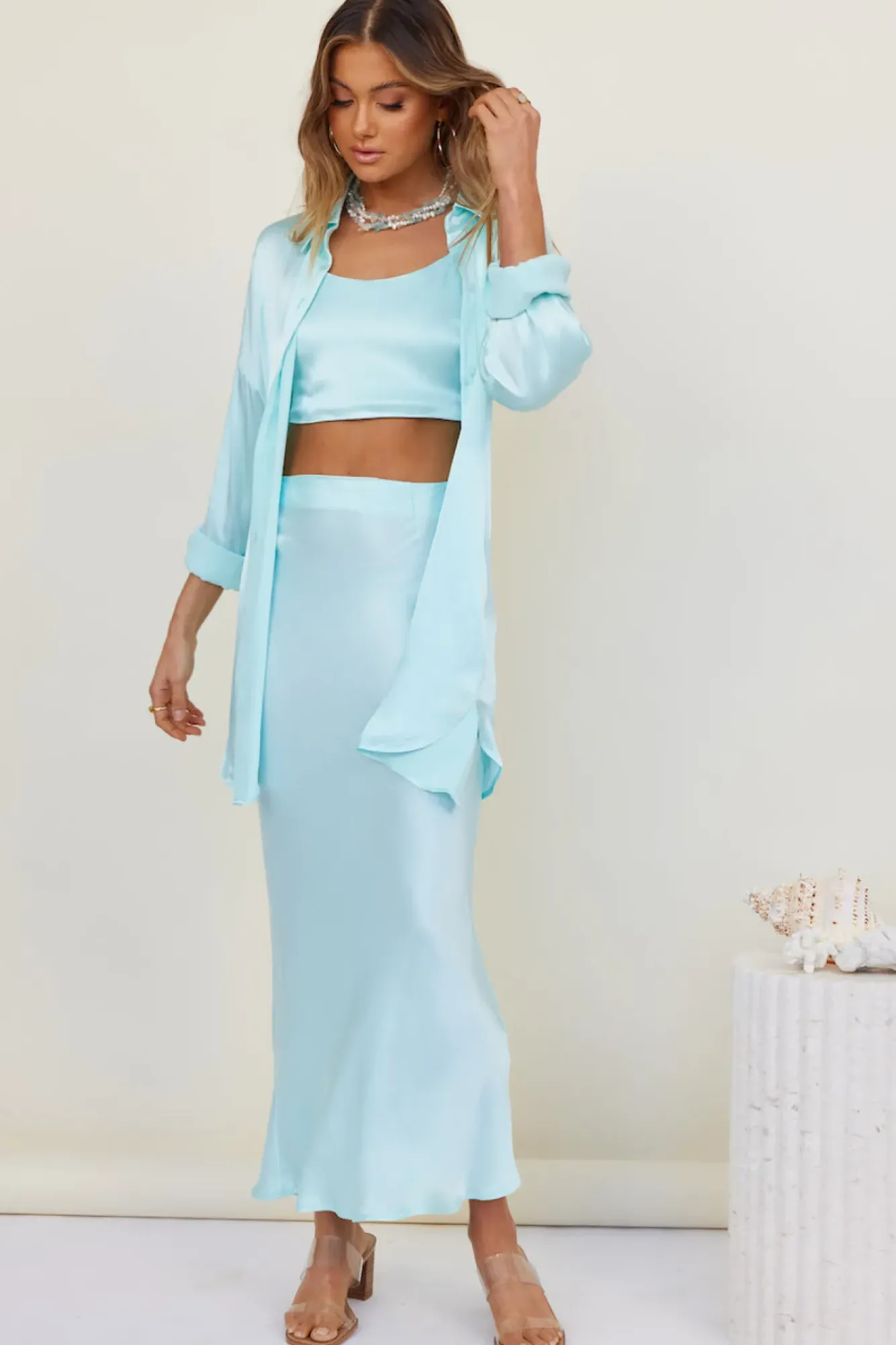 Skirts|Skirt And Top Sets>SNDYS Melody Skirt Blue