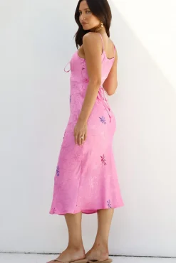 Cocktail Dresses|Spring Break Dresses>SNDYS Rosa Midi Dress Pink