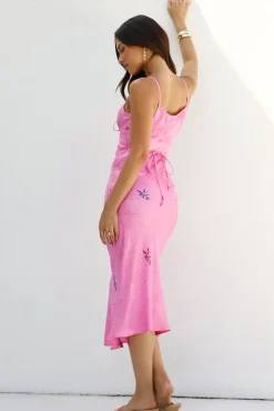 Cocktail Dresses|Spring Break Dresses>SNDYS Rosa Midi Dress Pink