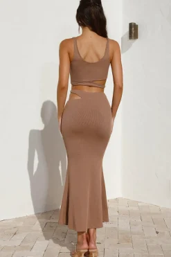 Cropped>Hello Molly Sneaking Out Crop Top Chocolate