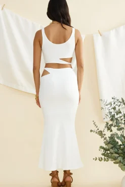 Skirts>Hello Molly Sneaking Out Maxi Skirt White